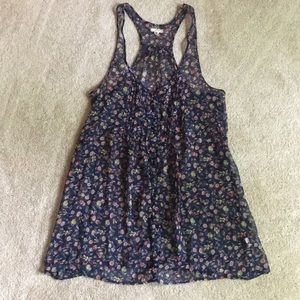 Lightly worn sheer floral tank top